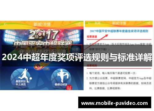 2024中超年度奖项评选规则与标准详解 2024中超年度奖项评选规则与标准详解