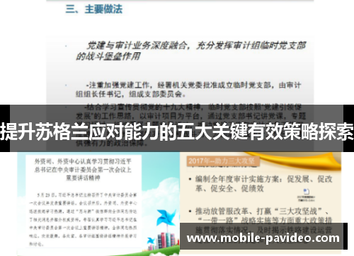 提升苏格兰应对能力的五大关键有效策略探索 提升苏格兰应对能力的五大关键有效策略探索